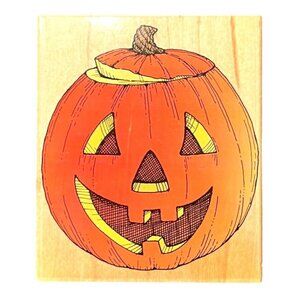 Hero Arts H276 Giant Pumpkin Halloween Rubber Stamp